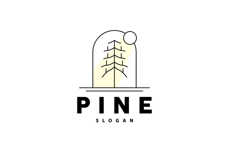 Pine Tree Logo Elegant Simple DesignV10 Logo Template