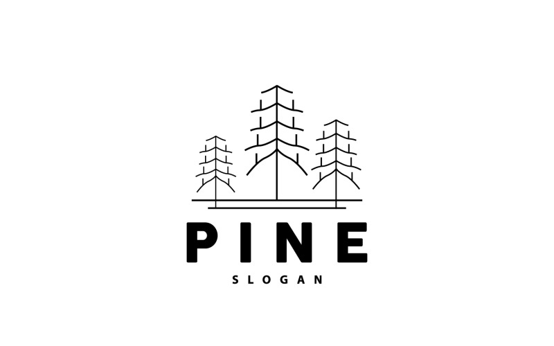 Pine Tree Logo Elegant Simple DesignV2 Logo Template
