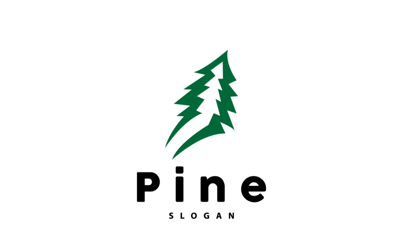 Pine Tree Logo Elegant Simple DesignV3 Logo Template