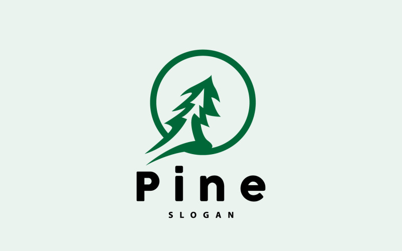Pine Tree Logo Elegant Simple DesignV8 Logo Template