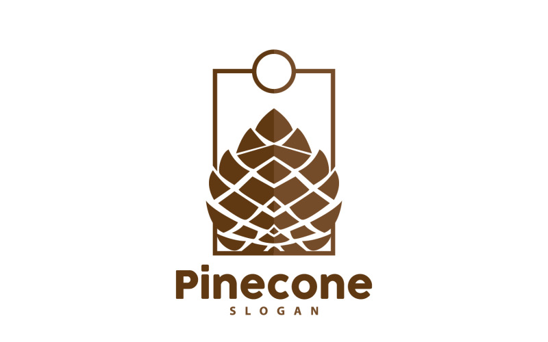 Pinecone Logo Simple Design Pine TreeV10 Logo Template