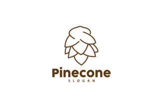 Pinecone Logo Simple Design Pine TreeV13