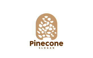 Pinecone Logo Simple Design Pine TreeV17