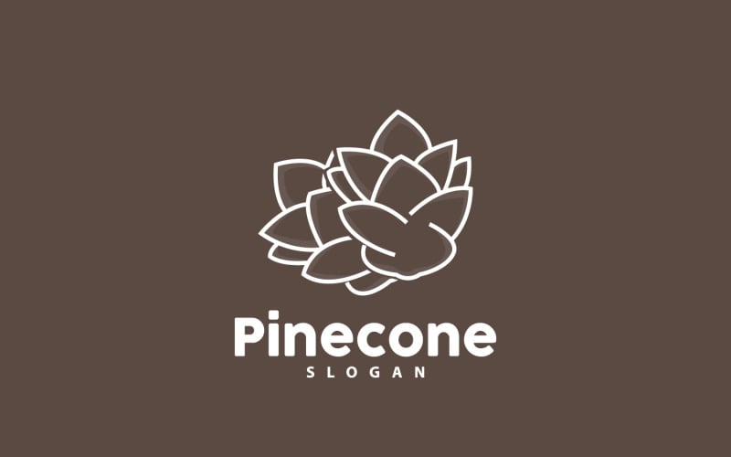 Pinecone Logo Simple Design Pine TreeV18 Logo Template