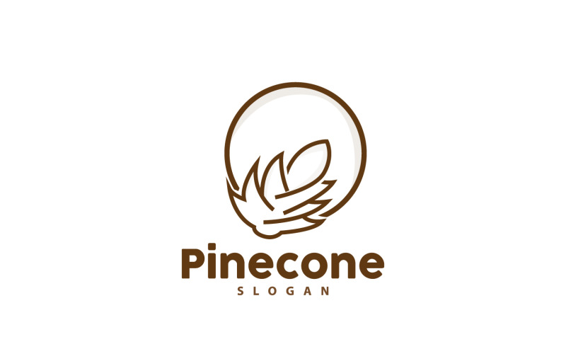Pinecone Logo Simple Design Pine TreeV20 Logo Template