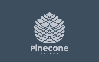 Pinecone Logo Simple Design Pine TreeV22