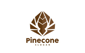 Pinecone Logo Simple Design Pine TreeV23
