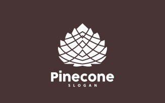 Pinecone Logo Simple Design Pine TreeV24