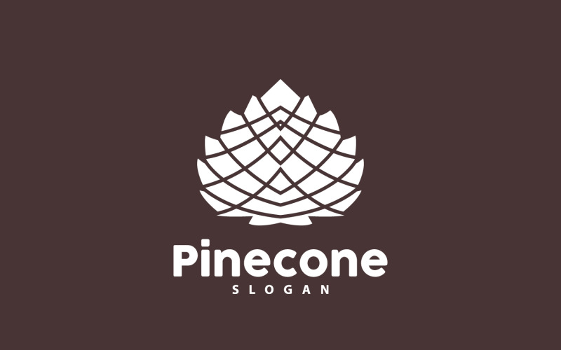 Pinecone Logo Simple Design Pine TreeV24 Logo Template