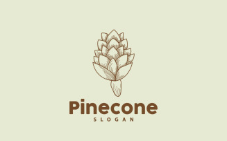 Pinecone Logo Simple Design Pine TreeV25