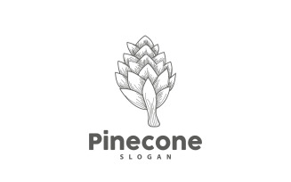 Pinecone Logo Simple Design Pine TreeV26