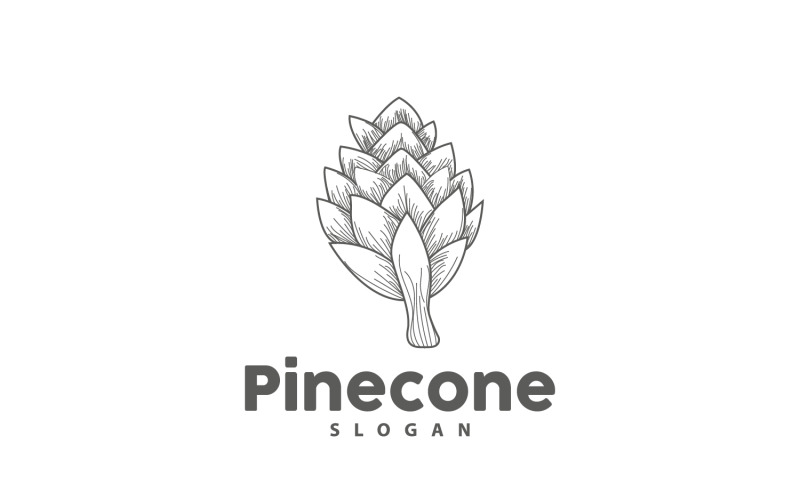 Pinecone Logo Simple Design Pine TreeV26 Logo Template