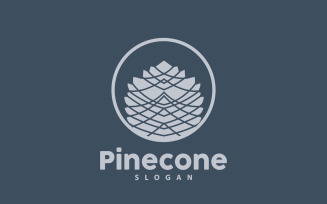 Pinecone Logo Simple Design Pine TreeV27