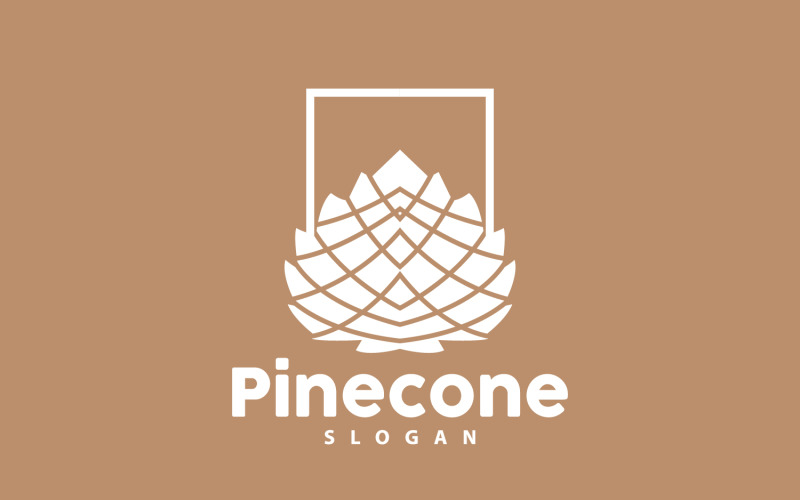 Pinecone Logo Simple Design Pine TreeV28 Logo Template
