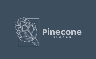 Pinecone Logo Simple Design Pine TreeV29