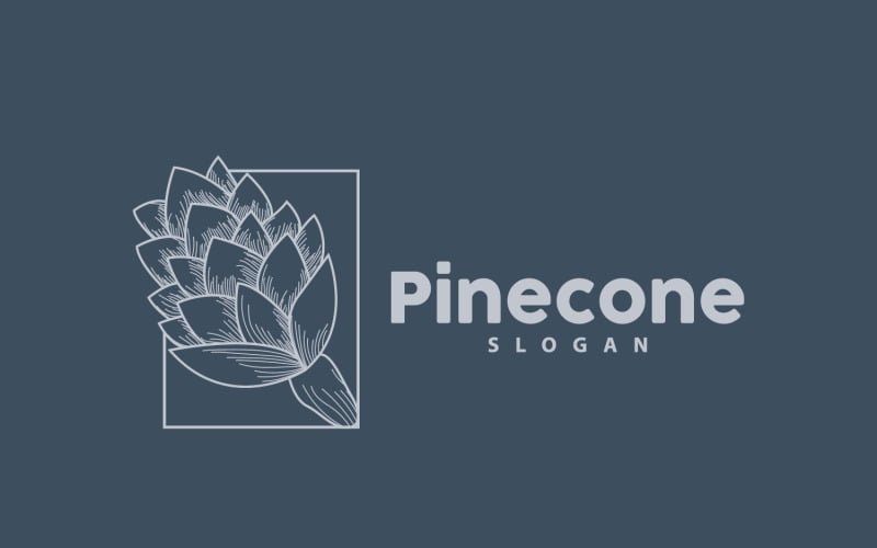 Pinecone Logo Simple Design Pine TreeV29 Logo Template