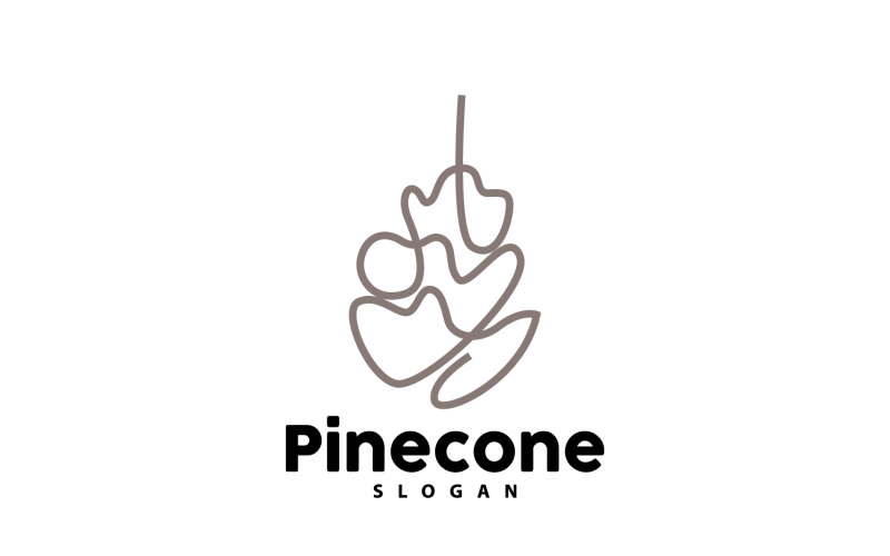 Pinecone Logo Simple Design Pine TreeV2 Logo Template