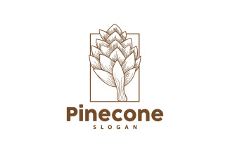 Pinecone Logo Simple Design Pine TreeV30