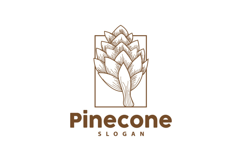Pinecone Logo Simple Design Pine TreeV30 Logo Template
