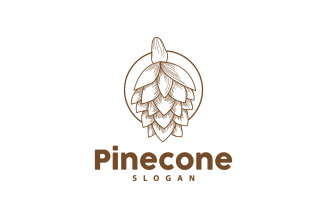 Pinecone Logo Simple Design Pine TreeV31
