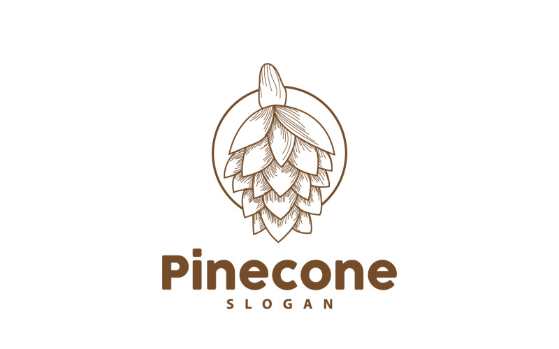 Pinecone Logo Simple Design Pine TreeV31 Logo Template