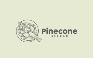 Pinecone Logo Simple Design Pine TreeV32
