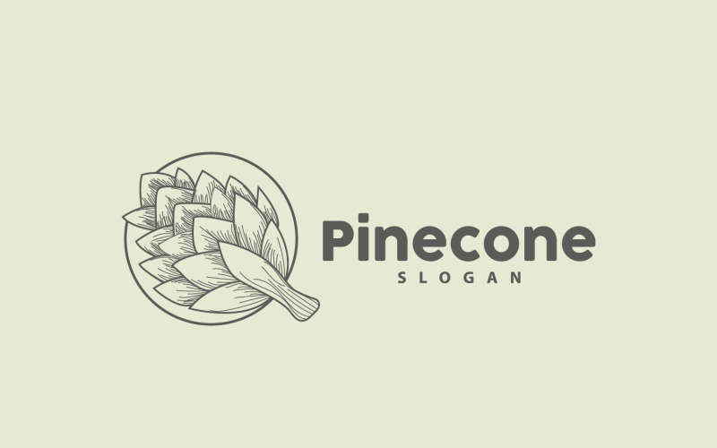 Pinecone Logo Simple Design Pine TreeV32 Logo Template