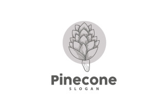 Pinecone Logo Simple Design Pine TreeV33