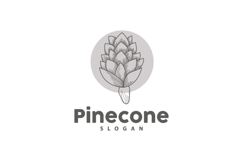 Pinecone Logo Simple Design Pine TreeV33 Logo Template