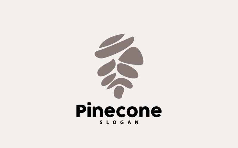 Pinecone Logo Simple Design Pine TreeV3 Logo Template