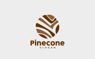 Pinecone Logo Simple Design Pine TreeV4