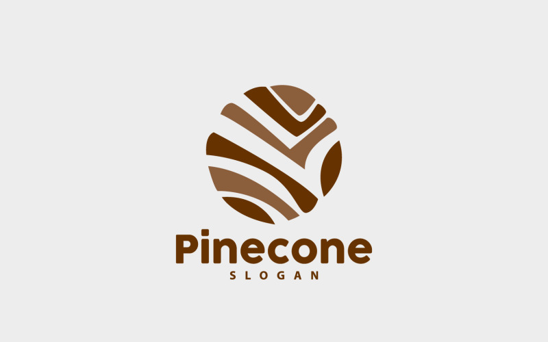 Pinecone Logo Simple Design Pine TreeV4 Logo Template