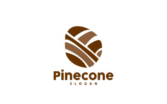 Pinecone Logo Simple Design Pine TreeV5