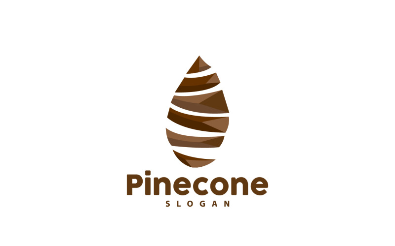 Pinecone Logo Simple Design Pine TreeV6 Logo Template