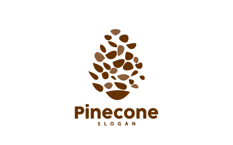 Pinecone Logo Simple Design Pine TreeV8 Logo Template