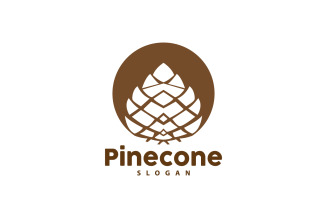 Pinecone Logo Simple Design Pine TreeV9