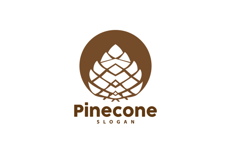 Pinecone Logo Simple Design Pine TreeV9 Logo Template