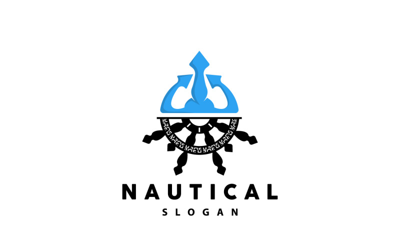 Ship Logo Nautical Maritime Vector SimpleV8 Logo Template