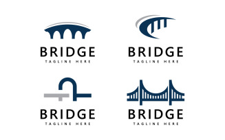 Bridge logo icon design template V5