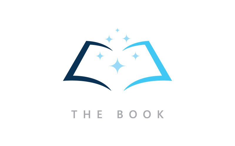 Education logo icon template. open book illustration V7 Logo Template