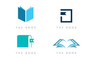 Education logo icon template. open book illustration V9