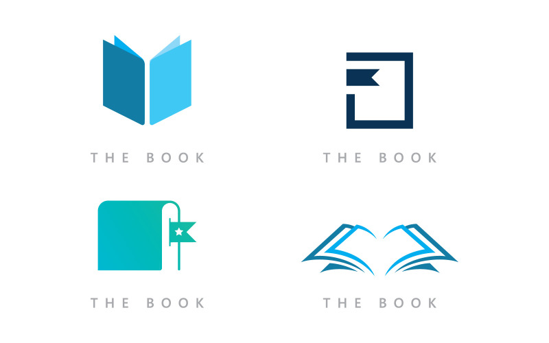 Education logo icon template. open book illustration V9 Logo Template