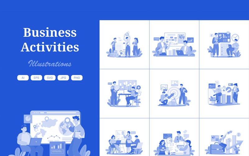 M689_ Business Activities Illustration Pack 1
