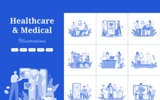 M691_ Healthcare and Medical Illustration Pack