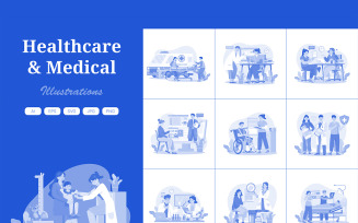 M699_Medical And Healthcare Illustration Pack