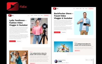 Fidio - Youtuber, Video Maker, and Video Editor Portfolio Elementor WordPress Theme