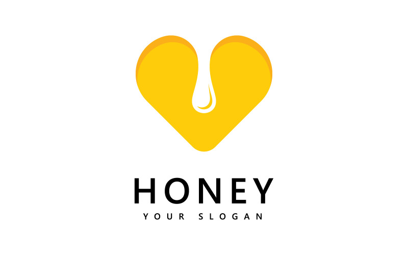 Honey comb logo icon, bees vector design V3 Logo Template