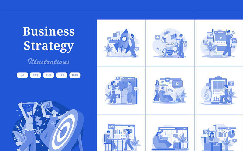 M666_ Business Strategy Illustration Pack 1