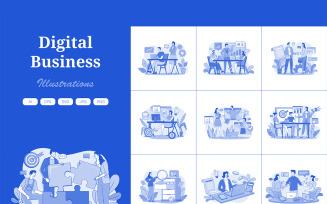 M672_Digital Business Illustration Pack