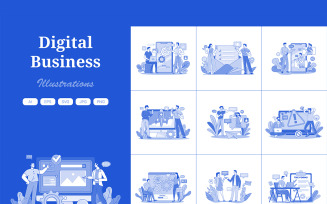 M672_ Digital Business Illustration Pack
